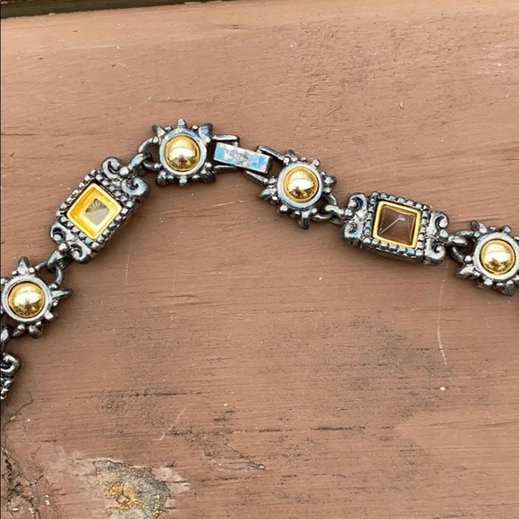 Premier Designs Matching Necklace and bracelet, brown stones - Picture 2 of 2